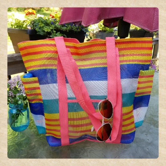 Bags Just In Large Mesh Beach Bags Poshmark